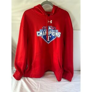 Under Armour Texas Rangers 2015 AL West Champions Red Hoodie 2XL
